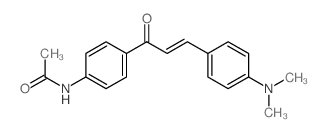 N-[4-[(E)-3-(4-dimethylaminophenyl)prop-2-enoyl]phenyl]acetamide structure