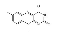 7,10-Dimethylbenzo[g]pteridine-2,4(3H,10H)-dione Structure