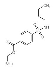 Benzenecarbothioicacid, 4-[(butylamino)sulfonyl]-, O-ethyl ester Structure