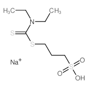 1-Propanesulfonic acid,3-[[(diethylamino)thioxomethyl]thio]-, sodium salt (1:1)结构式