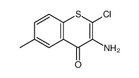 3-amino-2-chloro-6-methylthiochromen-4-one Structure