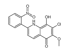 7-chloro-8-hydroxy-6-methoxy-2-(2-nitrophenyl)-1H-quinolin-5-one Structure