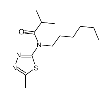 N-hexyl-2-methyl-N-(5-methyl-1,3,4-thiadiazol-2-yl)propanamide Structure