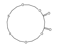 1,4,13,16-tetraoxa-7,10-dithiacyclononadecane-17,19-dione Structure