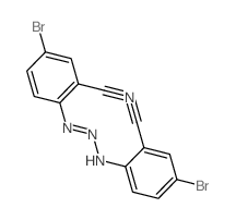 5-bromo-2-[2-(4-bromo-2-cyano-phenyl)iminohydrazinyl]benzonitrile structure