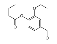 (2-ethoxy-4-formylphenyl) butanoate结构式