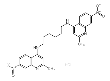 1,6-Hexanediamine,N,N'-bis(2-methyl-7-nitro-4-quinolinyl)-, dihydrochloride (9CI) structure