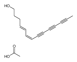 acetic acid,tetradeca-4,6-dien-8,10,12-triyn-1-ol Structure