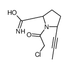 (2S,5R)-1-(2-chloroacetyl)-5-prop-1-ynylpyrrolidine-2-carboxamide结构式