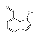 1-甲基-1H-吲哚-7-甲醛结构式