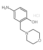 Phenol,4-amino-2-(4-morpholinylmethyl)-, hydrochloride (1:2) Structure