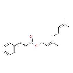 (,6Z)-3,7-dimethyl-2,6-octadienyl cinnamate Structure