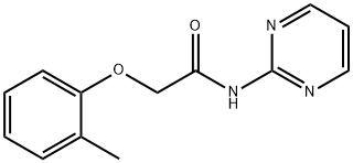 2-(2-甲基苯氧基)-N-(嘧啶-2-基)乙酰胺结构式
