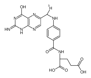 (2S)-2-[[4-[[(2-amino-4-oxo-7-tritio-1H-pteridin-6-yl)-tritiomethyl]amino]-3,5-ditritiobenzoyl]amino]pentanedioic acid Structure