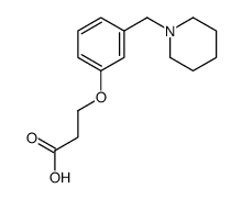 3-[3-(1-piperidylmethyl)phenoxy]propanoic acid结构式