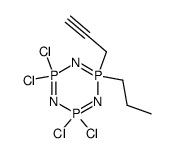 1-propyl-1-(prop-2-ynyl)tetrachlorocyclotriphosphazene结构式