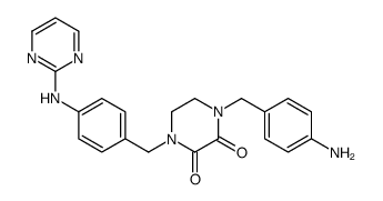 1-[(4-aminophenyl)methyl]-4-[[4-(pyrimidin-2-ylamino)phenyl]methyl]piperazine-2,3-dione结构式