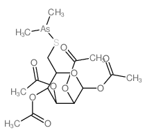 D-Mannopyranose,6-thio-, 1,2,3,4-tetraacetate 6-(dimethylarsinite) (9CI)结构式