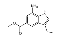 1H-Indole-5-carboxylicacid,7-amino-3-ethyl-,methylester(9CI)结构式