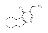 3-ethyl-5,6,7,8-tetrahydro-[1]benzothiolo[2,3-d]pyrimidin-4-one结构式