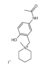 1-(5-acetamido-2-hydroxybenzyl)-1-methylpiperidin-1-ium iodide Structure