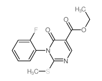 5-Pyrimidinecarboxylicacid, 1-(2-fluorophenyl)-1,6-dihydro-2-(methylthio)-6-oxo-, ethyl ester picture