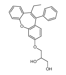 3-(6-ethyl-5-phenylbenzo[b][1]benzoxepin-2-yl)oxypropane-1,2-diol结构式