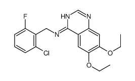 4-Quinazolinamine, N-[(2-chloro-6-fluorophenyl)methyl]-6,7-diethoxy- Structure