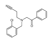 3-[(2-chlorophenyl)methyl-phenacylamino]propanenitrile结构式