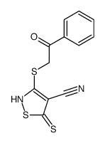 4-Cyan-3-phenacylthio-2H-isothiazol-5-thion Structure