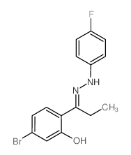 5-BROMO-2-[1-[(4-FLUOROPHENYL)HYDRAZONO]PROPYL]PHENOL结构式