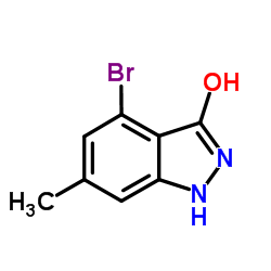 4-Bromo-6-methyl-1,2-dihydro-3H-indazol-3-one结构式