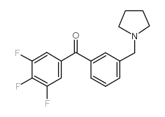 3'-PYRROLIDINOMETHYL-3,4,5-TRIFLUOROBENZOPHENONE structure