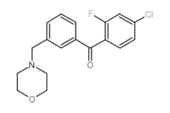 4-CHLORO-2-FLUORO-3'-MORPHOLINOMETHYL BENZOPHENONE structure