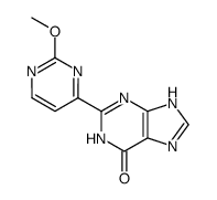 2-(2'-methoxypyrimidin-4'-yl)purin-6(1H)-one结构式