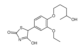 5-[3-ethoxy-4-(4-hydroxypentoxy)phenyl]-1,3-thiazolidine-2,4-dione结构式