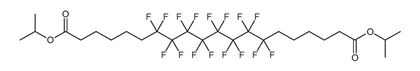 Eicosanedioic acid, 7,7,8,8,9,9,10,10,11,11,12,12,13,13,14,14-hexadecafluoro-, 1,20-bis(1-methylethyl) ester结构式