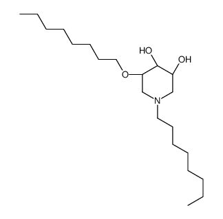 (3R,4S,5S)-5-octoxy-1-octylpiperidine-3,4-diol结构式