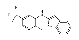 N-[2-methyl-5-(trifluoromethyl)phenyl]-1H-benzimidazol-2-amine结构式