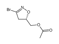 ((S)-3-bromo-4,5-dihydroisoxazol-5-yl)methyl acetate结构式