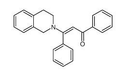 3-(3,4-dihydro-1H-isoquinolin-2-yl)-1,3-diphenylprop-2-en-1-one结构式