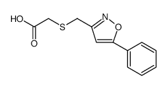 Acetic acid, 2-[[(5-phenyl-3-isoxazolyl)methyl]thio] Structure