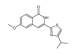 6-methoxy-3-(4-propan-2-yl-1,3-thiazol-2-yl)-2H-isoquinolin-1-one Structure