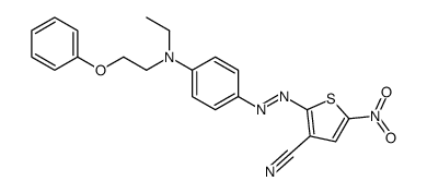 2-[[4-[ethyl(2-phenoxyethyl)amino]phenyl]azo]-5-nitro-3-Thiophenecarbonitrile structure