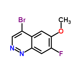 4-Bromo-7-fluoro-6-methoxycinnoline结构式