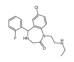 7-Chloro-1-[2-(ethylamino)ethyl]-5-(2-fluorophenyl)-1,3,4,5-tetra hydro-2H-1,4-benzodiazepin-2-one结构式