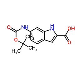 6-(tert-Butoxycarbonylamino)-1H-indole-2-carboxylic acid Structure