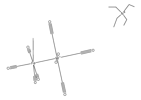 {Et4N}{(methyl)iron(tungsten)(carbonyl)9} Structure