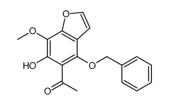 1-(6-hydroxy-7-methoxy-4-phenylmethoxy-1-benzofuran-5-yl)ethanone Structure