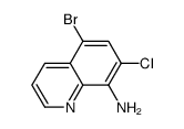 8-amino-5-bromo-7-chloroquinoline结构式